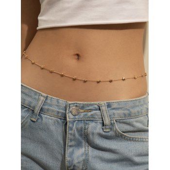 Star Pattern Belly Chain Metal Adjustable Link Chain Body Jewelry Waist Chain Belt image0