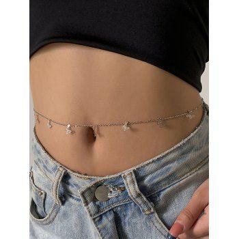 Adjustable Butterfly Pattern Belly Chain Summer Streetwear Link Chain Body Jewerly Waist Belt
