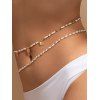 Bohemian Belly Chain Artificial Pearl Butterfly Beading Layered Body Waist Chains - WHITE 