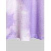 Plus Size Tie Dye Lace Panel Cami Top - PURPLE 4X | US 26-28