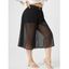 Jupe-Culotte Corsaire Grande Taille en Mousseline - Noir 5X