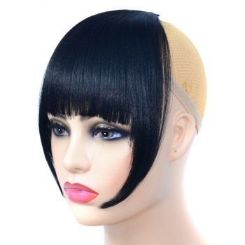 

Black Blunt Bangs Heat Resistant Straight Synthetic Wig