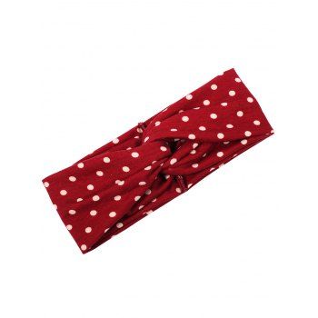 

Sweet Style Polka Dot Twisted Trendy Wide Headband, Red