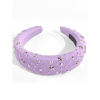 

Glitter Star Thick Sponge Hair Band Hoop Padded Hair Accessory, Light purple