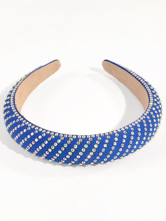 Bande de Cheveux Colorée Diamant Artificiel à Paillettes - Bleu 