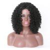 Balck Deep Curly Heat Resistant Synthetic Hair Meduim Wig - BLACK 