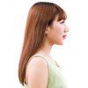 Highlight Human Hair Band Short Straight Synthetic Wig - COFFEE 
