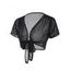 Haut de Cache-maillot Court Ouvert en Avant en Maille Transparente à Manches Courtes avec Nœud Papillon - Noir 3XL