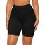 Short Décontracté Moulant Sportif en Couleur Unie à Taille Elastique - Noir M