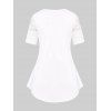 T-shirt Lacé à Panneau en Dentelle Grande Taille - Blanc L | US 12