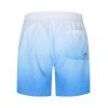 Vacation Ombre Casual Board Shorts Drawstrings Pockets Summer Beach Shorts - BLUE XL