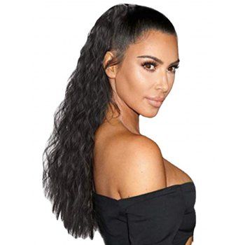 

Punk Black Wool Roll Heat Resistance Synthetic Hair Trendy Long Wig