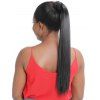Black Straight Heat Resistance Synthetic Hair Long Ponytail Wig - BLACK 