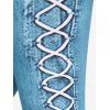 Legging à Imprimé 3D Denim à Taille Haute Grande Taille - Bleu 5X | US 30-32