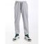 Pantalon Jogging Sportif en Coton à Taille Élastique avec Poches - Gris Clair M