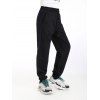 Pantalon Jogging Sportif en Coton à Taille Élastique avec Poches - Noir L