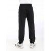 Pantalon Jogging Sportif en Coton à Taille Élastique avec Poches - Noir XL