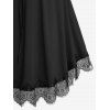 Plus Size Lace Up Corset Midi Dress - BLACK 2X | US 18-20