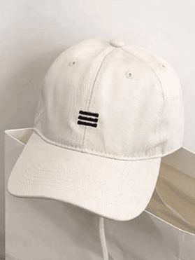 Casual Baseball Cap Embroidered Stripe Sun Protection Trendy Hat