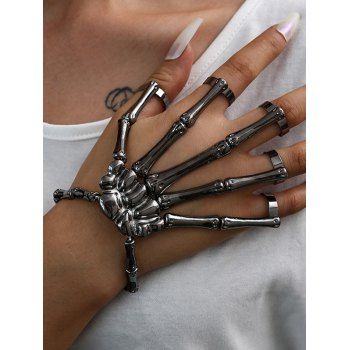Gothic Bracelet Skeleton Alloy Punk Halloween Bracelet