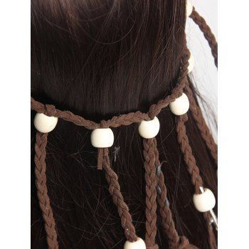 Vacation Style Tassel Headband Feather Peacock Beaded Braid Rope Ethnic Hair Accessory