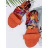 Chaussures Plates d'Eté de Tendances avec Lacets Style Bohémien pour Plage - Orange EU 36