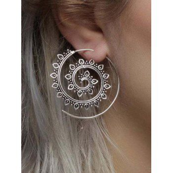 Fashion Women Bohemian Drop Earrings Swirl Shaped Trendy Earrings Jewelry Online Silver