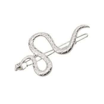 

2 Pcs Gothic Hair Clips Alloy Snake Pattern Trendy Hair Accessories, Silver