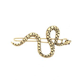 

2 Pcs Gothic Hair Clips Alloy Snake Pattern Trendy Hair Accessories, Golden