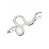 2 Pcs Gothic Hair Clips Alloy Snake Pattern Trendy Hair Accessories - SILVER 