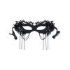 Chaîne de Cheveux D'Halloween Gothique Noué en Forme de Papillon Squelette avec Chaîne - Noir 