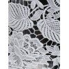Lace Crochet High Waist Capri Leggings - BLACK L