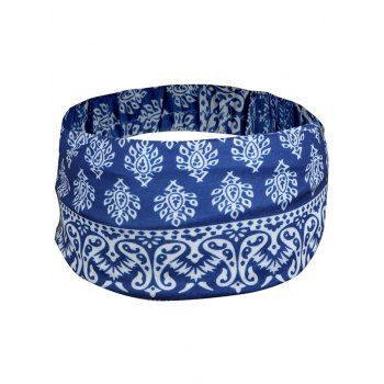 

Bohemian Headband Printed Summer Sporty Yoga Wide Headband, Blue