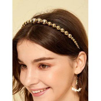 

Vintage Hairband Different Size Golden Faux Pearl Elegant Trendy Hair Accessory