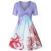 Marine Life Twist 2 in 1 Mini Dress - multicolor XXL