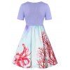 Marine Life Twist 2 in 1 Mini Dress - multicolor XXL