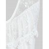 Plus Size V Neck Sleeveless Lace Panel Blouse - WHITE 2X | US 18-20