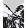 Plus Size Paisley Print Flutter Sleeves Twist Blouse - BLACK 4X | US 26-28