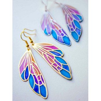 Vacation Drop Earrings Colored Butterfly Wings Trendy Bohemian Earrings