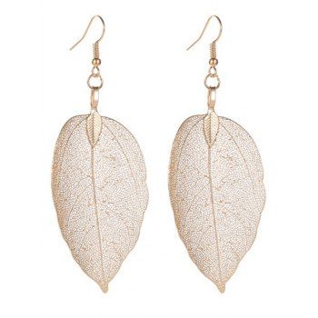 Bohemian Drop Earrings Hollow Out Leaf Pattern Alloy Trendy Earrings