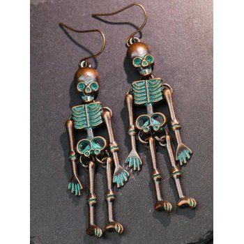 Gothic Drop Earrings Skeleton Shaped Alloy Punk Trendy Earrings