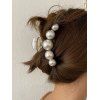 Pince Accessoire de Cheveux Vintage avec Fausse Perle - Blanc 