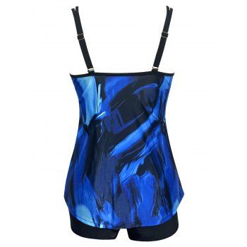 Modest Tankini Swimsuit Star Printed Dual Strap Padded Boyshorts Summer Beach Swimwear