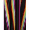 Striped Rainbow Boyshort Twist Tankini Swimwear - multicolor M