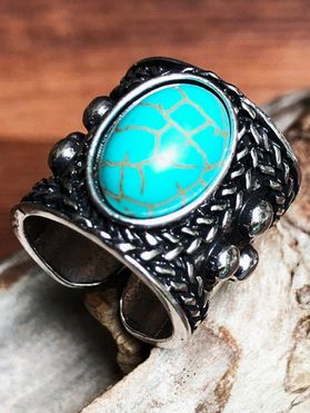 Vintage Ethnic Statement Ring Wide Finger Cuff Ring