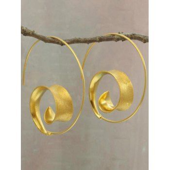 Fashion Women Swirl Earrings Alloy Solid Color Vintage Earrings Jewelry Online Golden