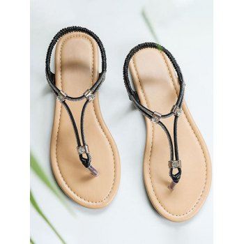 

Summer Slippers Flat Slide Non-slip Casual Sandals, Black