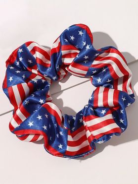 Patriotic Scrunchie Star Striped American Flag Pattern Ethnic Trendy Hair Accessory