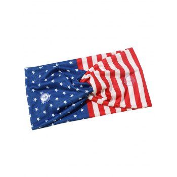 

Ethnic Headband American Flag Star Striped Print Twisted Vintage Patriotic Trendy Hair Accessories, Multicolor b