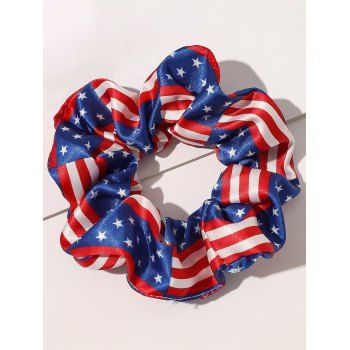 

Patriotic Scrunchie Star Striped American Flag Pattern Ethnic Trendy Hair Accessory, Multicolor c